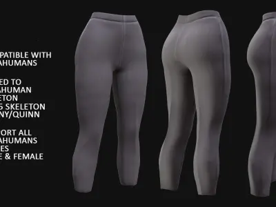 Pants 36 - All MH Bodies - UE5 Skeletons - Rigged Low-poly 3D model