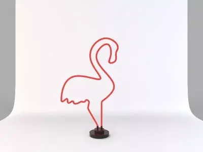 Neon Led Flamingo 3D model