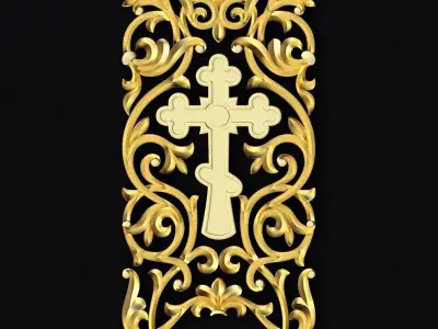 Central decor ornament for furniture 3D model 683