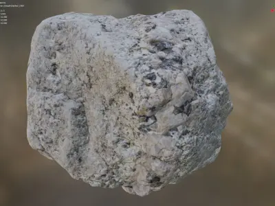 Smooth Granite2 - 8K Textures - 6 Resolutions  Low-poly 3D model