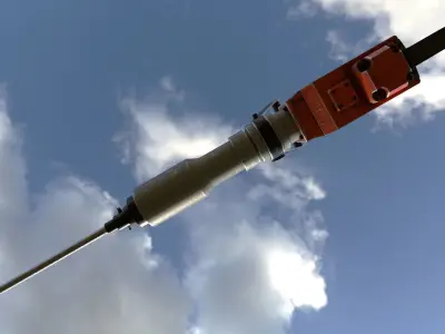 Industrial jackhammer - Low Poly - Game ready Low-poly 3D model