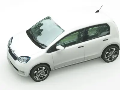 2020 Skoda Citigo-e iV Low-poly 3D model