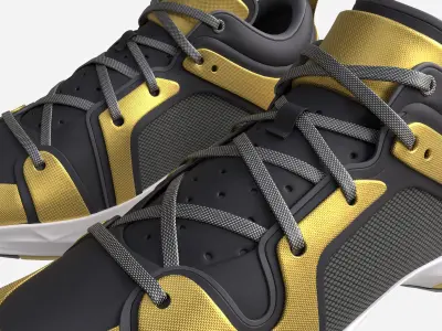 Low Basketball Shoes 3D model