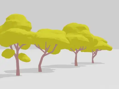 Trees Low-Poly Free low-poly 3D model