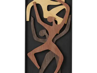 Human Wood Wall Art by Woodboz Wall Art 3D model
