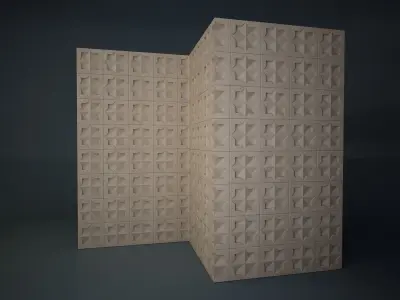 05 ARABIC PATTERN WALL Low-poly 3D model