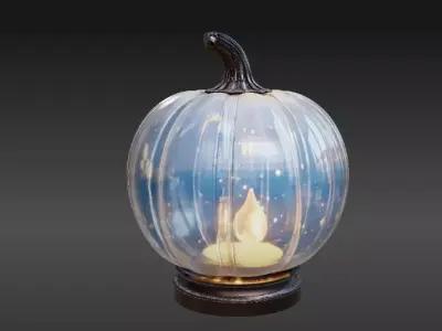 Jack-O-Lantern Pumpkin Lantern 3D Model Halloween 3D Printable  3D print model