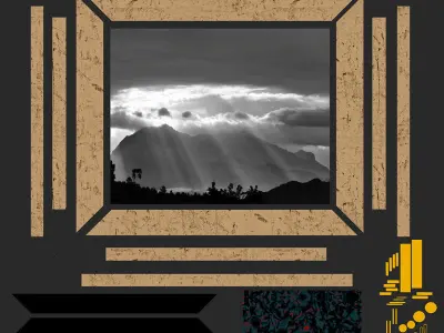 A collection of Frames - Set III Low-poly 3D model