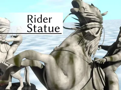 Rider Statue 3D model