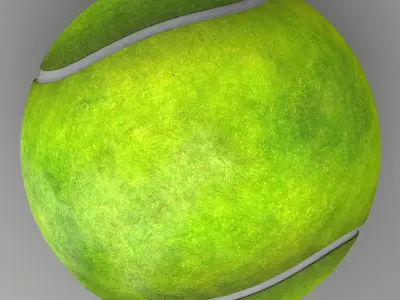 Tennis ball Low-poly 3D model