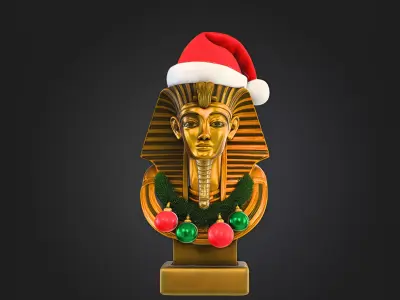 KING TUT CHRISTMAS BUST 3D model