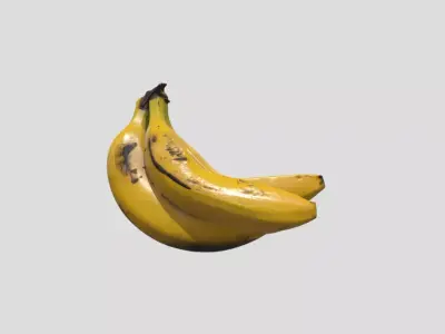 Realistic 3D Banana Model Game  Animation Ready Low-poly 3D model
