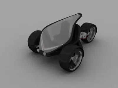 E-trike concept 3D model