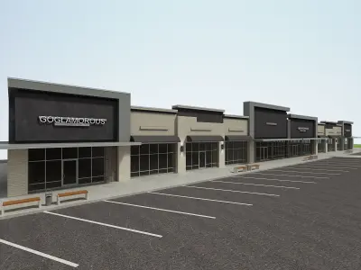 Retail Store Building 3D model