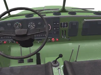 Ural 4320 PBR Low-poly 3D model