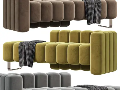 Ariadni Upholstered Chaise Lounge Bench By Wayfair 3D model