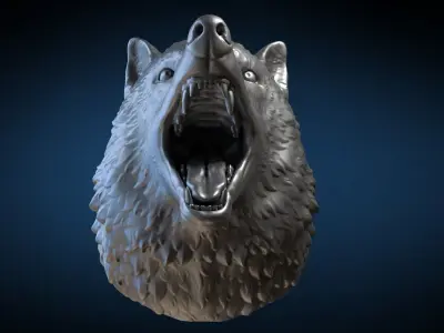 Wolf Bust 3D model