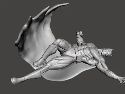 Batman 3d model for 3d printing in action mood  3D print model