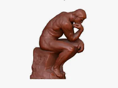 The Thinker By Rodin STL 3D Model 3D print model