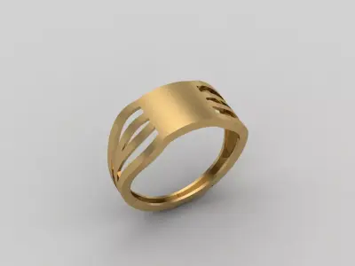 Women Ring Plain Ring Ready STL 3DM Models Womens Rings 3D print model 61