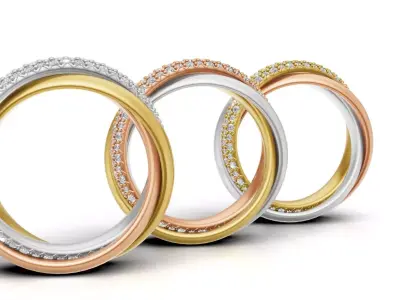 Trinity Ring Classic Model Semi Paved 3D print model