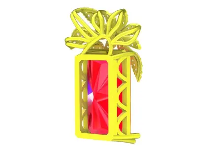 Luxury Diamond Emerald Flower Pendant 3D Model A4704 3D print model