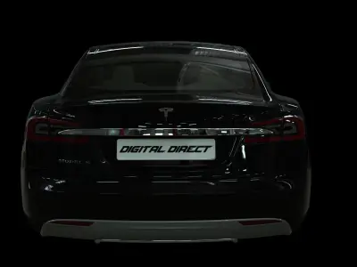 Realistic Car Tesla Model S Realistic PBR Vehicle with Interior  Low-poly 3D model