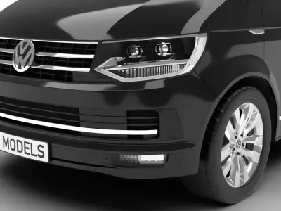 Volkswagen Tranporter T6 Multivan 2019 3d model  3D model