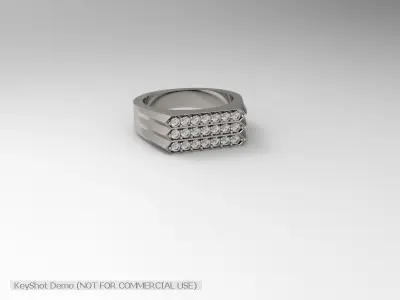 Men Ring Diamond 3D print model