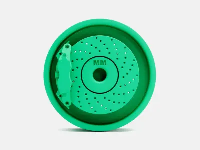 15x4 Halibrand Sprint Wheel and Brake 3D print model