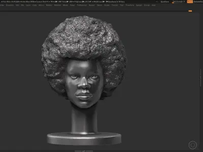 human head modern sculpture 3d print model 107 3D print model