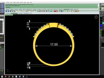 Crown Diamond Ring 3D Model  2377 3D print model