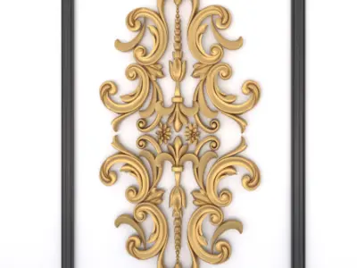 ornament wall panel 001 3D model