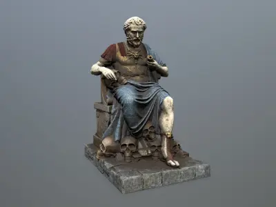 Man Statue 1 Low-poly 3D model