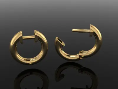 Round Earring Hoop Dainty Size 11mm30 Diameter 3D print model