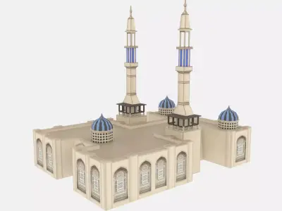 Mosque Low poly 3D Low-poly 3D model