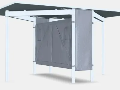 KALLHALL Gateleg table with storage Low-poly 3D model
