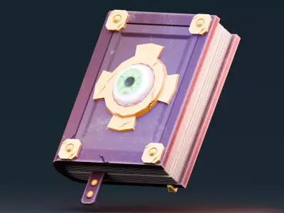 Stylized Halloween Props - Witch Book Low-poly 3D model