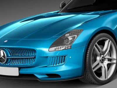 Mercedes-Benz SLS AMG Coupe Electric Drive 2014 3D model