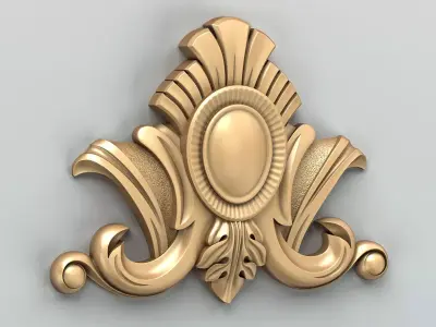 Carved decor central 041 3D model