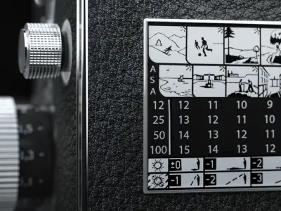 Rolleiflex camera retro 3D model