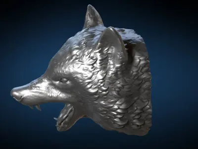 Wolf Bust 3D model