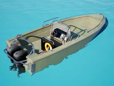 Btm Boat v2 - Unreal Engine Project Low-poly 3D model