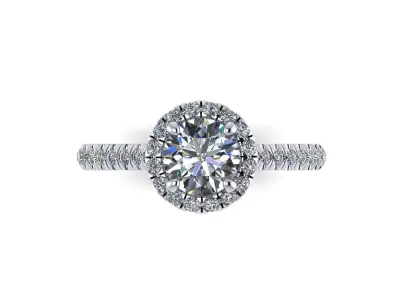 Diamond Fashion Ring R1 3D print model