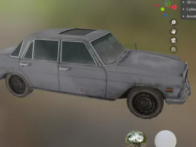 sedan 2009 Low-poly 3D model