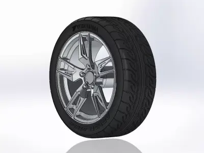 Wheel 18inch American Racing VF100 Scalpel for scale model 3D print model