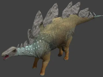 Stegosaurus dinosaur Low-poly 3D model