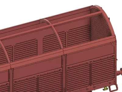 ROLLS-0028 SJ Litt Fb tall top Gondola freight car in H0-scale 3D print model