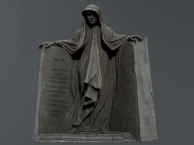 Dark Woman Low-poly 3D model