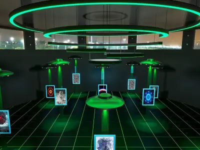 NFT Art Gallery 3D model 3D model